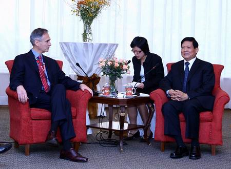 劉淇會見美聯社總裁 將為新聞媒體提供優質服務