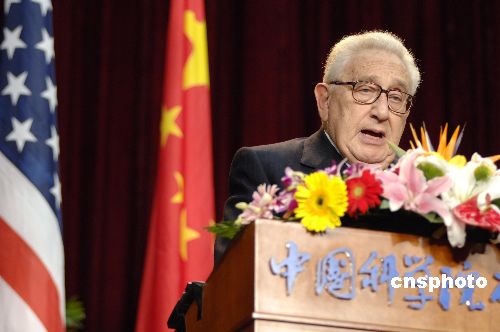基辛格:中美合作重要 中國崛起不可避免