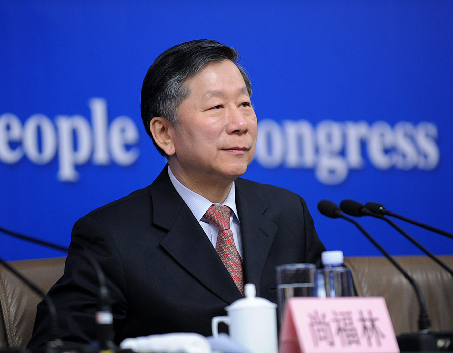 尚福林回答記者提問