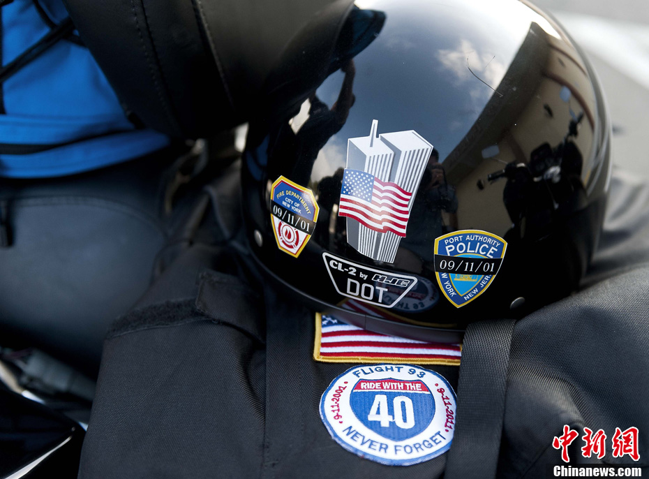 摩托車隊穿越美國大陸 紀念9·11十周年