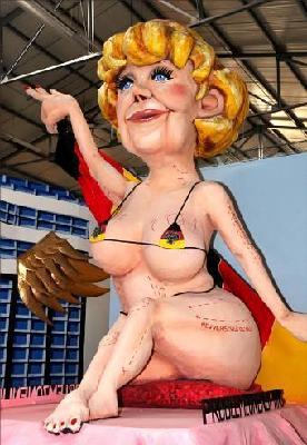 德國女候選人靠默克爾低胸海報招攬人氣