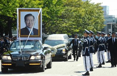 韓國為前總統金大中舉行國葬 參加人數創歷史之最