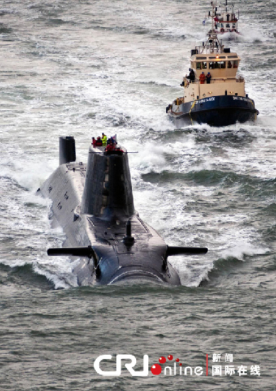 英皇家海軍最強大攻擊核潛艇海試