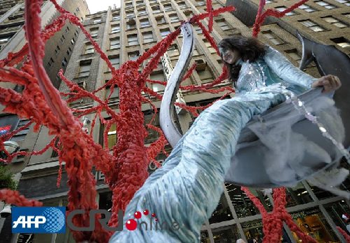 美國(guó)紐約舉行第66屆哥倫布日游行