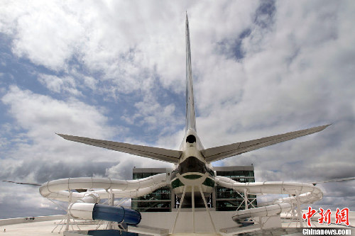 美國將波音747飛機改建成水上樂園