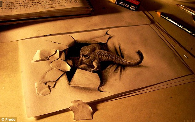 智利20歲藝術(shù)家手繪3D鉛筆畫(huà) 栩栩如生網(wǎng)上受熱捧