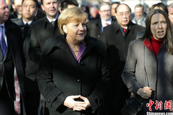 德國總理默克爾游覽北京南鑼鼓巷文化街(組圖)