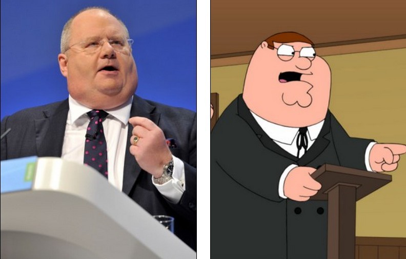 爆笑! 英國政壇高官與卡通明星“撞臉”