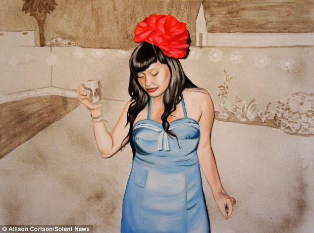 圖:美藝術家用吸塵器中塵土繪制神奇畫作