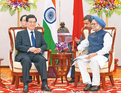 胡錦濤會見印度總理辛格