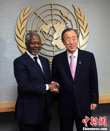 安南抵達敘利亞將晤阿薩德 望伊朗參與解決危機