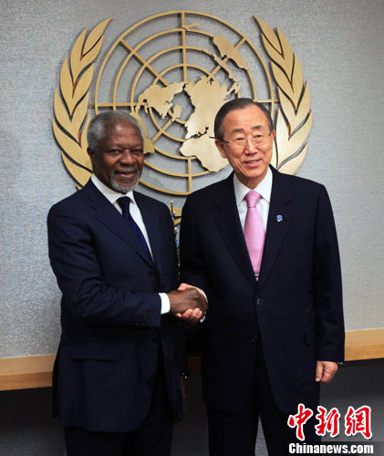 安南為斡旋敘危機訪伊朗伊拉克 稱獲兩國支持