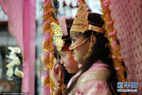 尼泊爾百名女孩角逐庫瑪麗“活女神”