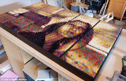 從童年經歷獲取靈感 美藝術家用蠟筆拼出絕美彩照