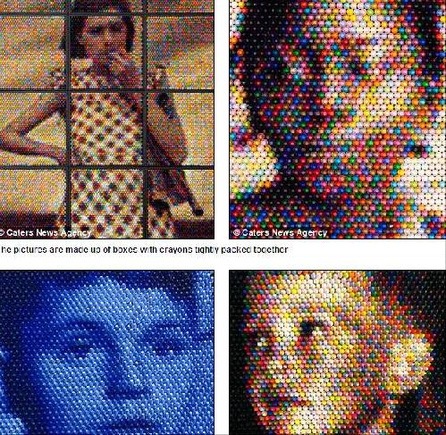 從童年經歷獲取靈感 美藝術家用蠟筆拼出絕美彩照