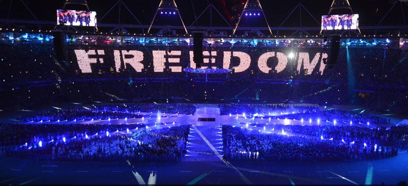 高清：倫敦奧運會閉幕式在“倫敦碗”舉行