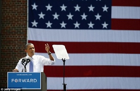 奧巴馬演講照片拍攝角度尷尬 被暗諷“光說不練”