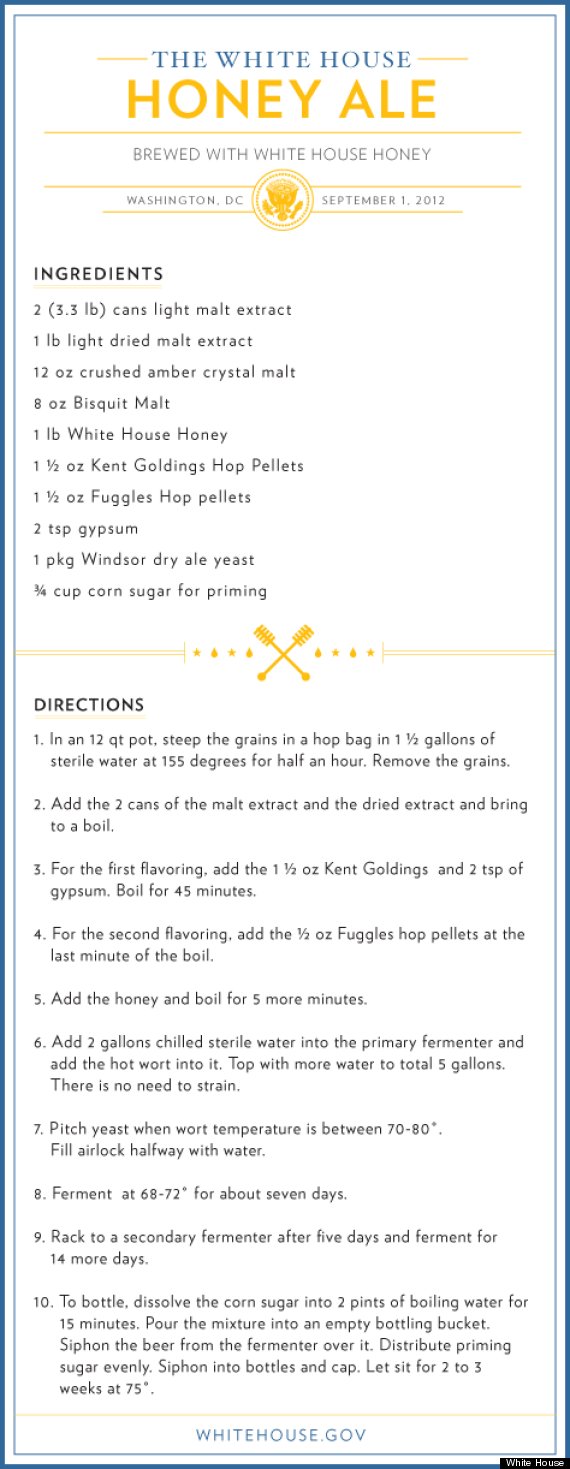 白宮公布奧巴馬家釀啤酒配方 “耍手段”親近選民