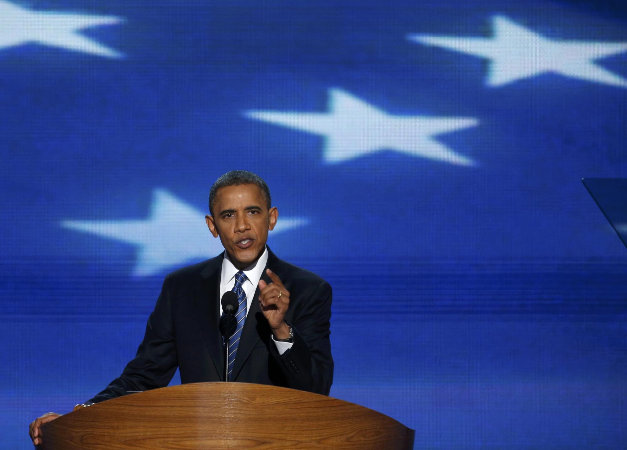 奧巴馬承諾立足長遠(yuǎn)解決問題 共和黨嘲笑民主黨大會(huì)人氣不旺