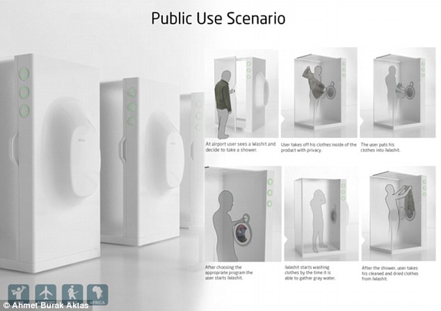 淋浴設備兼顧洗澡洗衣!土耳其學生設計作品創意十足