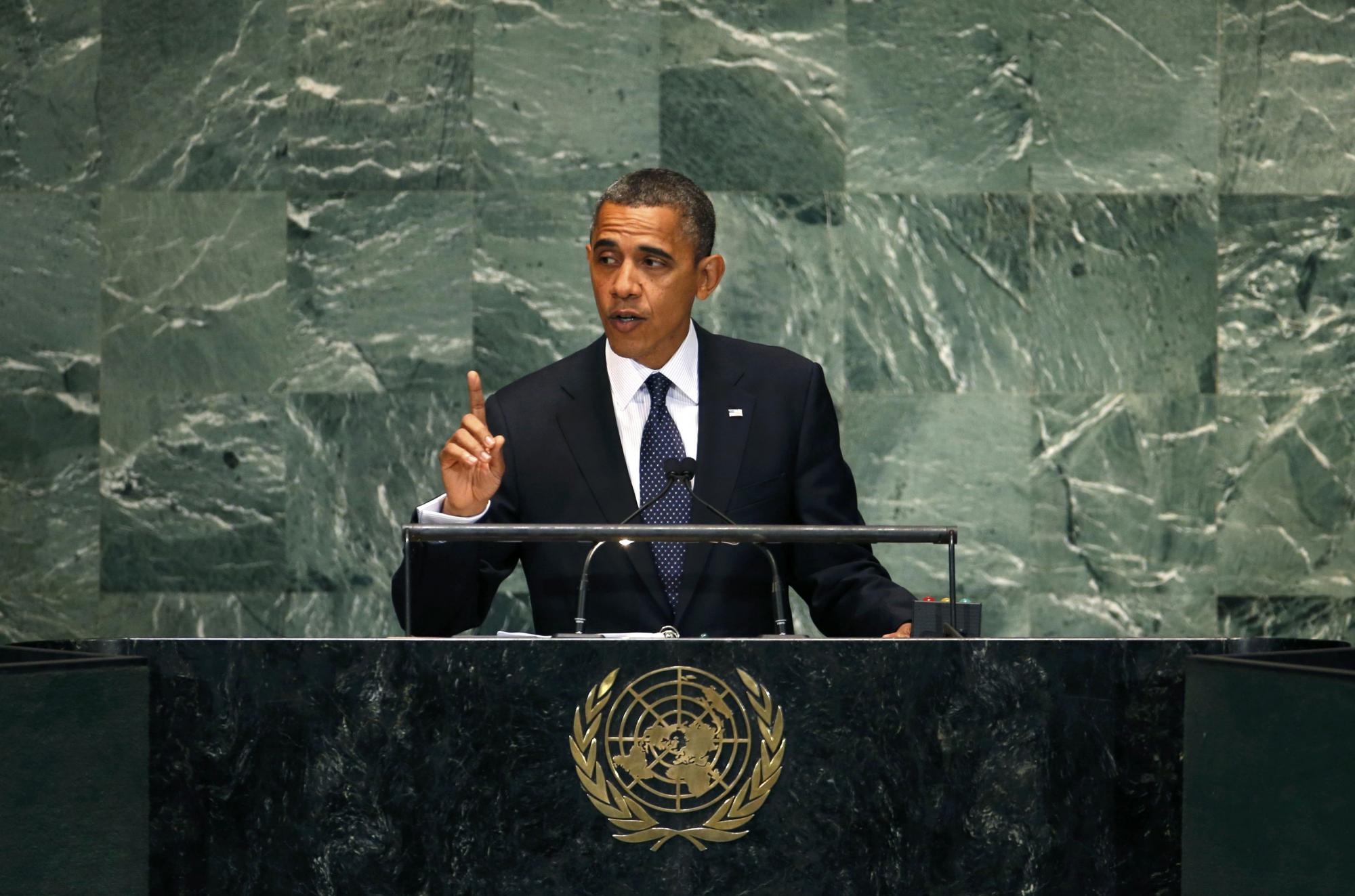 奧巴馬聯大回應反美浪潮 呼吁阿薩德下臺誓阻伊朗發展核武