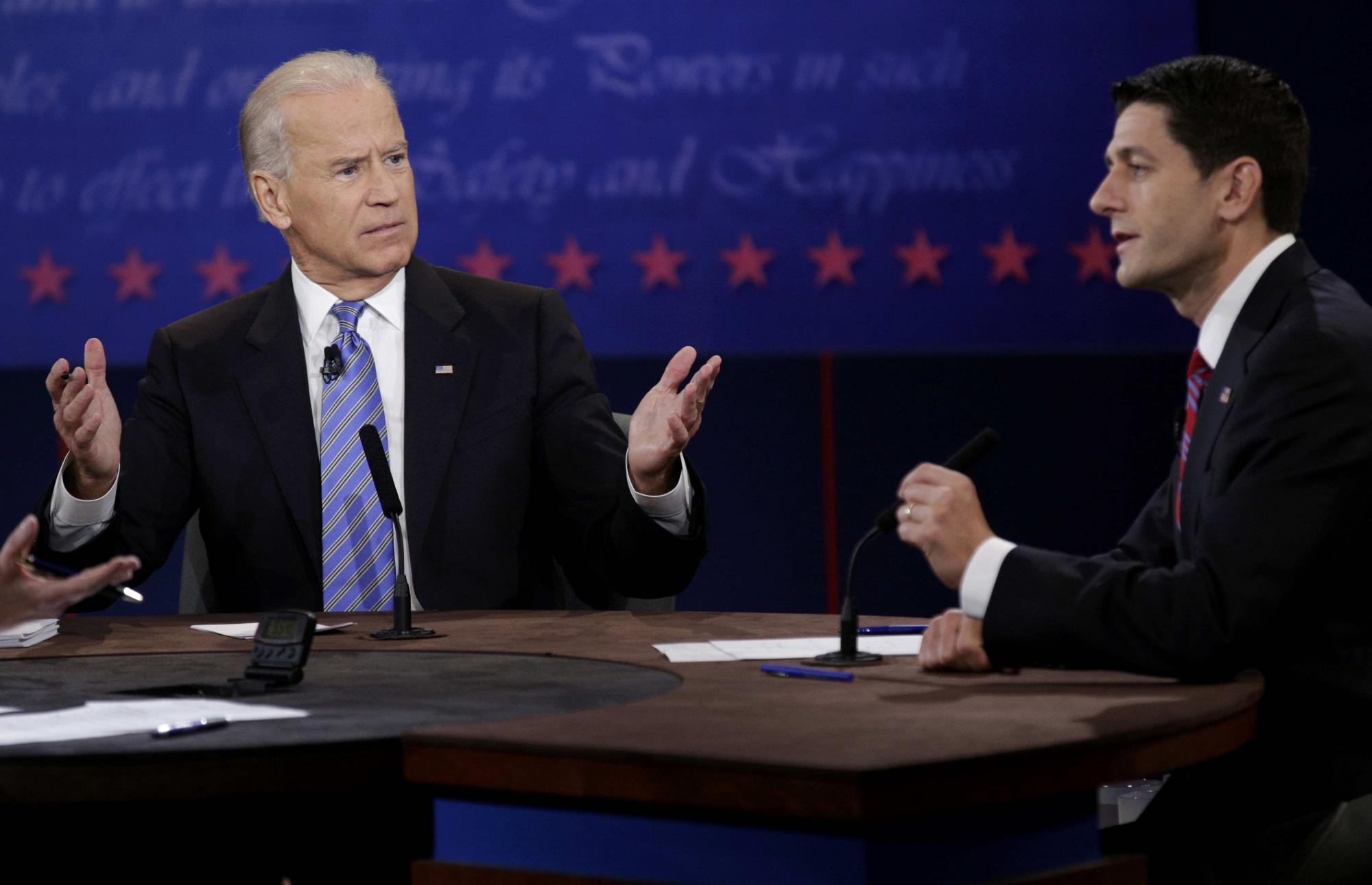 美國副總統候選人辯論火花四射 拜登激情瑞安沉穩