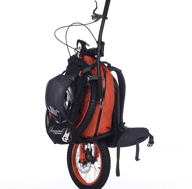 背包上山騎車下山 荷蘭公司推出創意“背包山地車”