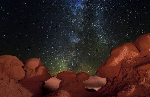 美國西南部國家公園沙漠夜景 廣闊浩瀚夜空燦爛