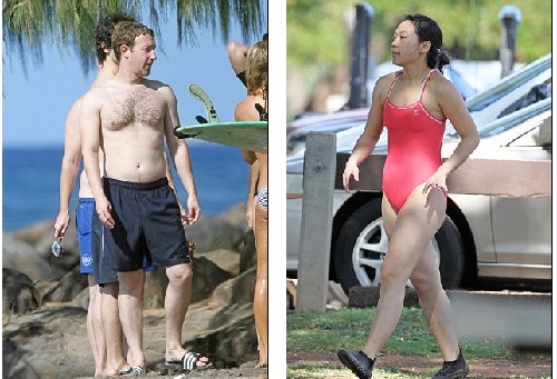 圖:扎克伯格與新婚妻子夏威夷度假 學(xué)習(xí)沖浪愜意悠閑