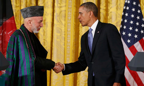 奧巴馬白宮會卡爾扎伊 美軍今春結(jié)束在阿作戰(zhàn)期限