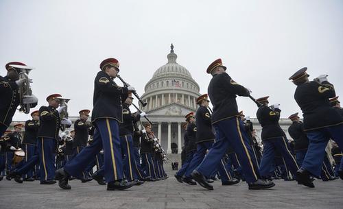 奧巴馬就職典禮彩排緊鑼密鼓 場面宏大替身略顯尷尬