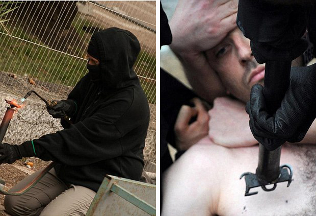 抗議虐待動物采用殘忍方式 倫敦街頭將現真人烙印秀