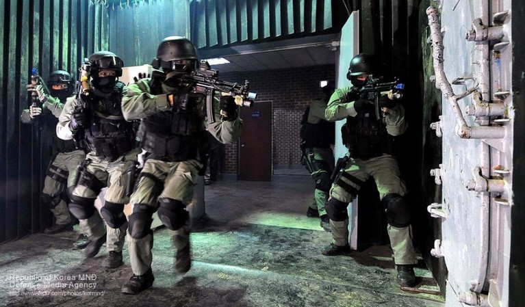 韓國海軍精銳水下爆破隊曝光 隊員個個是肌肉男