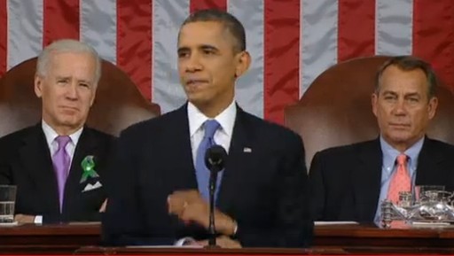 奧巴馬發表連任后首份國情咨文 呼吁通過完整預算