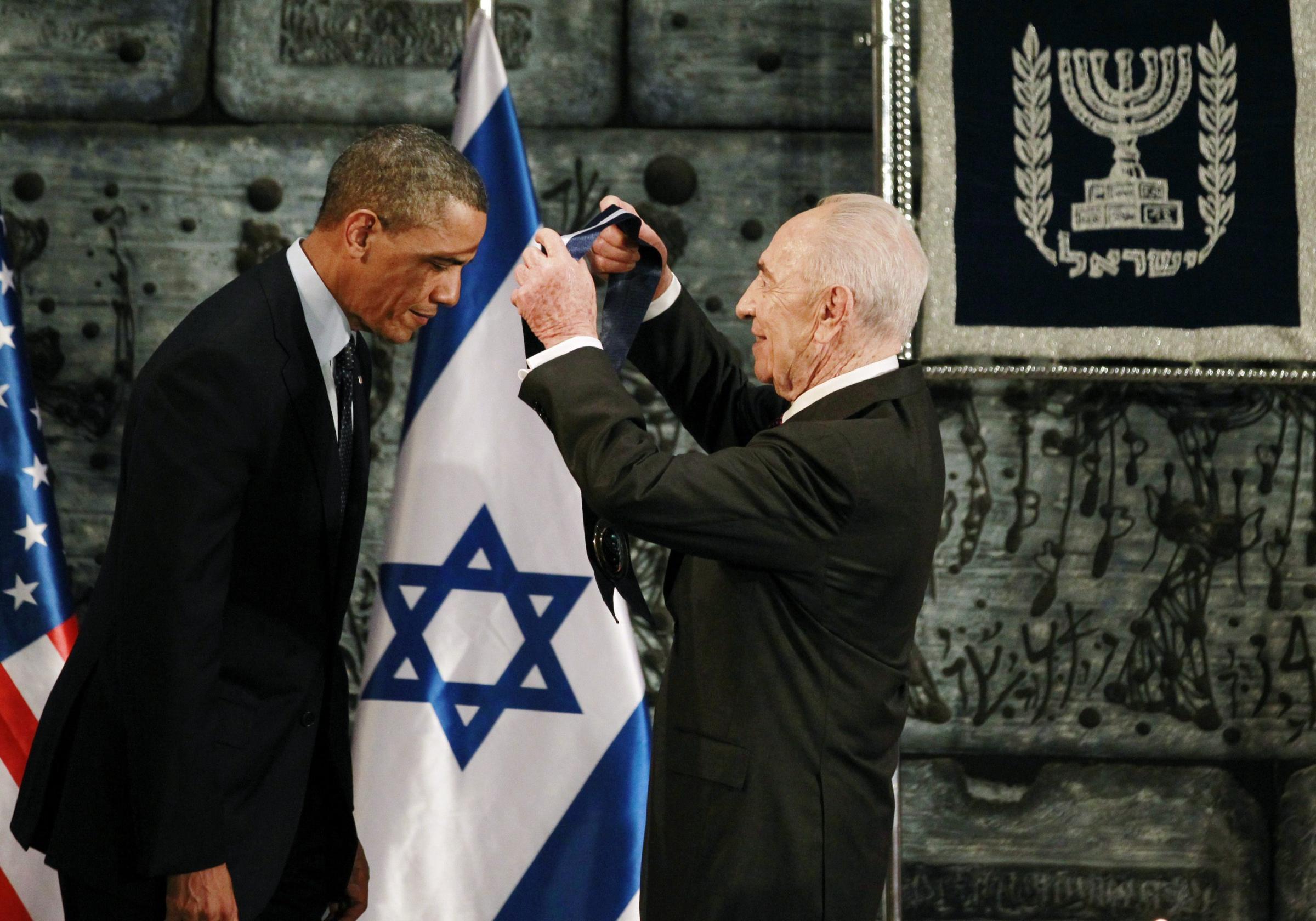 奧巴馬表示支持巴勒斯坦建國 以色列授其總統勛章