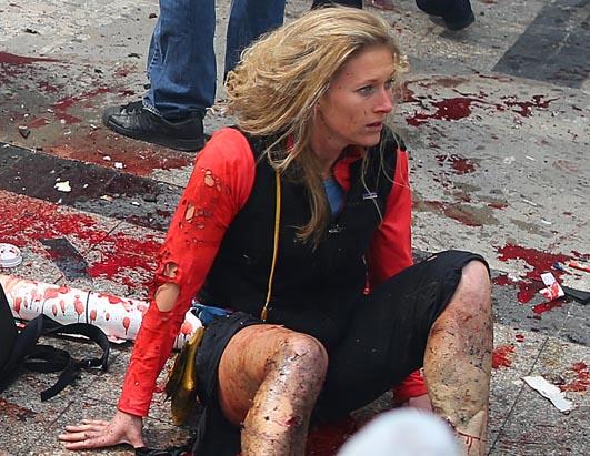 圖解波士頓馬拉松爆炸案 現(xiàn)場(chǎng)一片狼藉