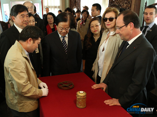 法國總統奧朗德參觀故宮博物院