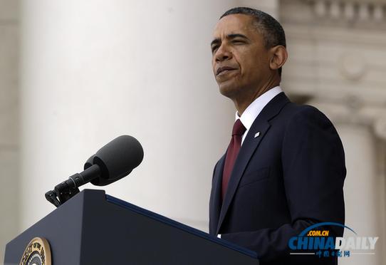 美國陣亡將士紀念日:奧巴馬前往公墓獻花圈