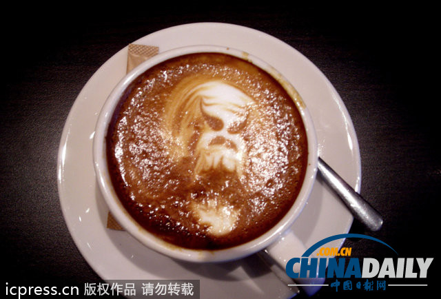 奇妙咖啡藝術 愛因斯坦向你吐舌賣萌