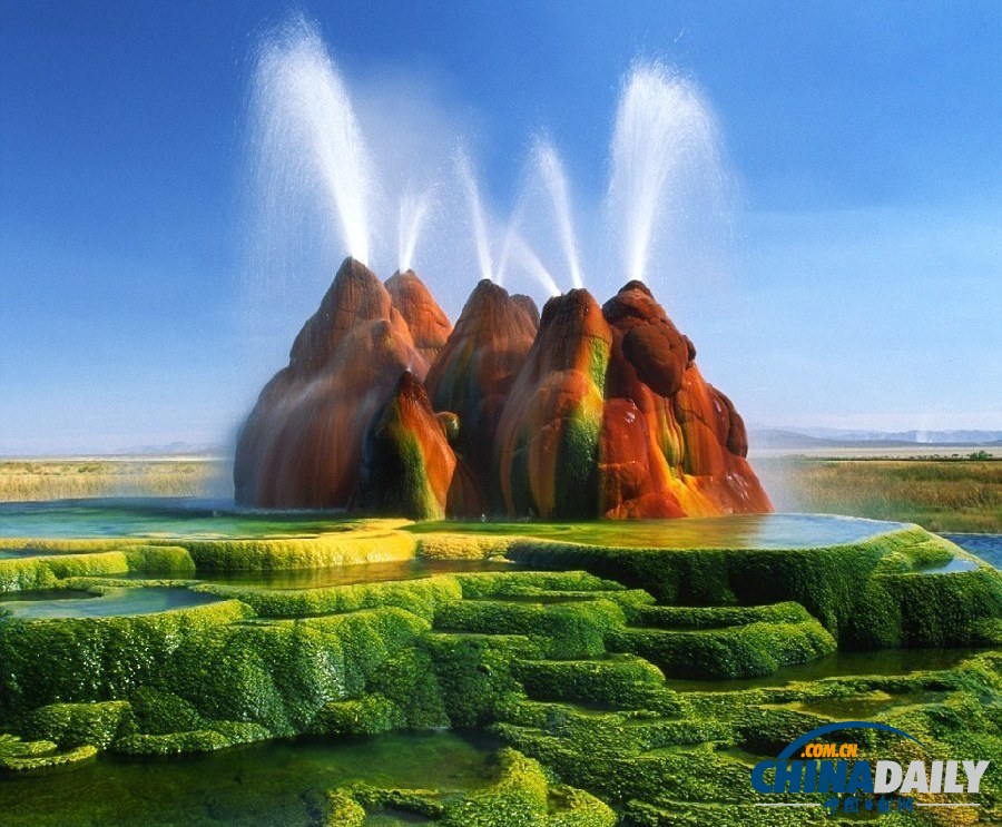 人間仙境:美國內華達沙漠絕美間歇泉(高清組圖)