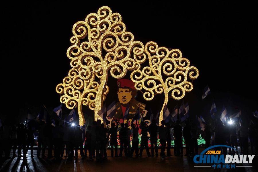 組圖：委前總統查韋斯59歲誕辰 多地舉行紀念活動
