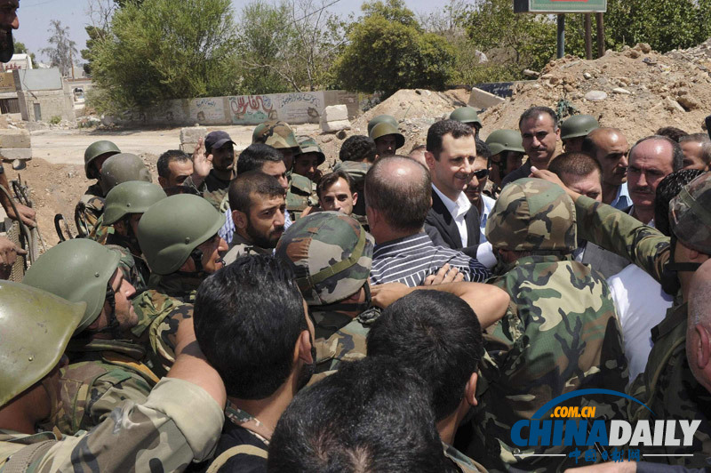 組圖：敘利亞總統阿薩德視察政府軍隊