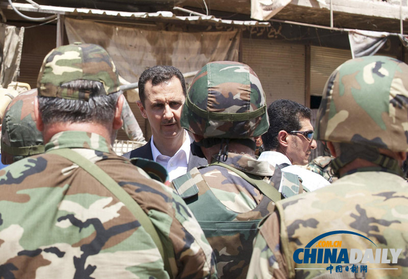 組圖：敘利亞總統阿薩德視察政府軍隊