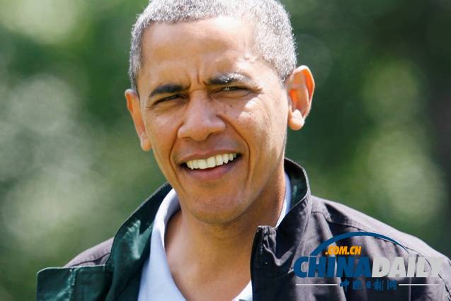 奧巴馬度生日假歸來 微笑揮手心情甚好(組圖)