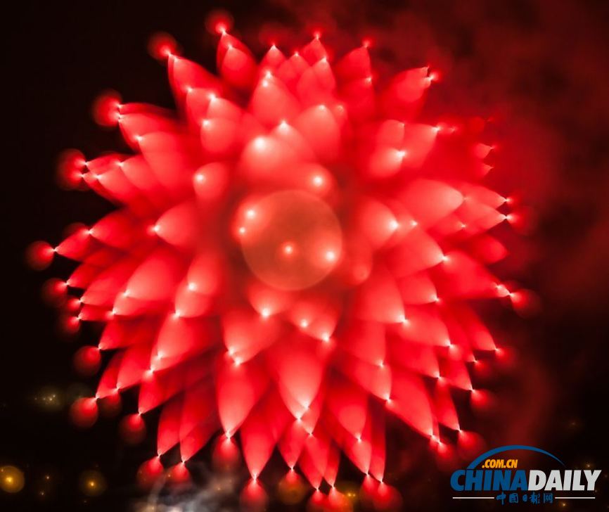 美國攝影師抓拍煙火“綻放”瞬間 如花般絢爛(圖)