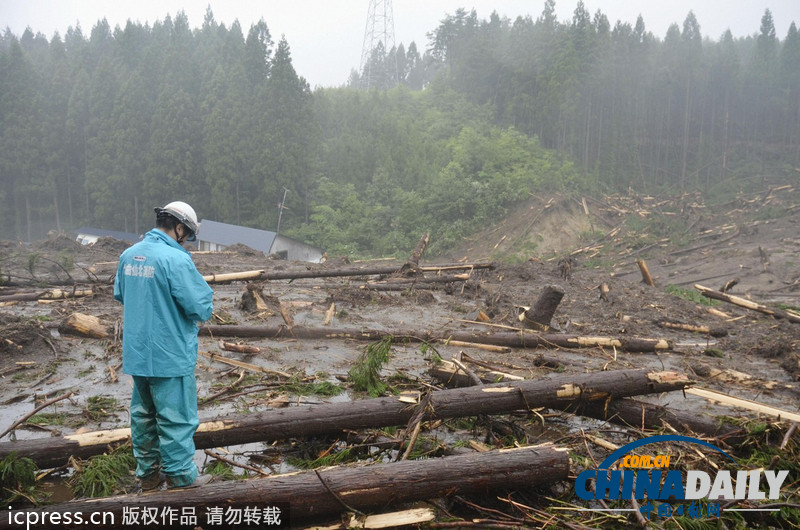 日本東北部遭暴雨襲擊 致1人死亡5人失蹤（圖）