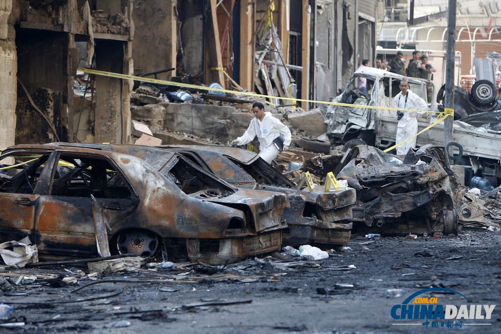 黎巴嫩政府調查爆炸現場 死傷300多人（高清組圖）