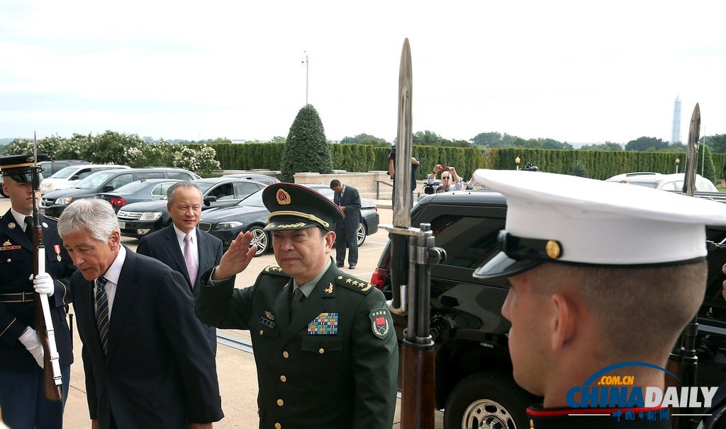 中美防長舉行會談美方支持中國崛起 兩軍將建立互信（組圖）