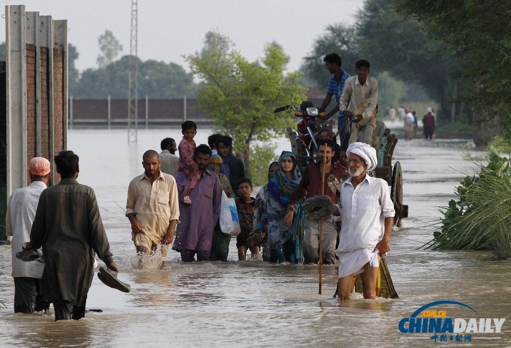 巴基斯坦洪水已造成至少108人遇難 形勢嚴(yán)峻（高清組圖）