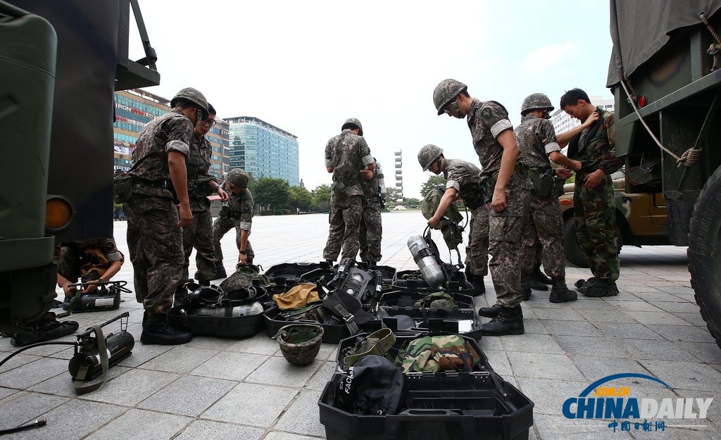 韓美8萬官兵參加“乙支自由衛士”聯合軍演（組圖）